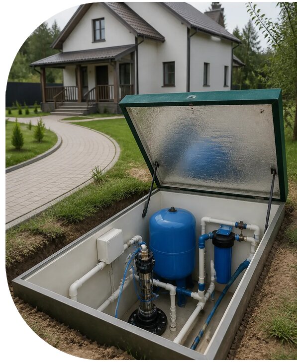 Автономное водоснабжение дома в Кашире от 156210 р. | АПаруса-Кшр